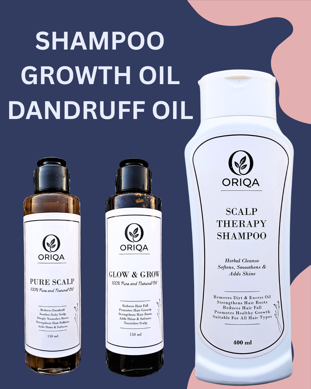 Bundle 1 | Shampoo + Growth Oil + Dandruff Oil